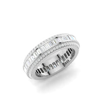 Load image into Gallery viewer, 3 Row Baguette Eternity Band Ring
