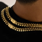 12mm Gold Cuban Chain Stainless Steel