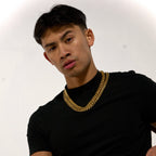 12mm Gold Cuban Chain Stainless Steel