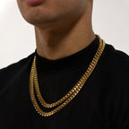 8mm Gold Cuban Chain Stainless Steel