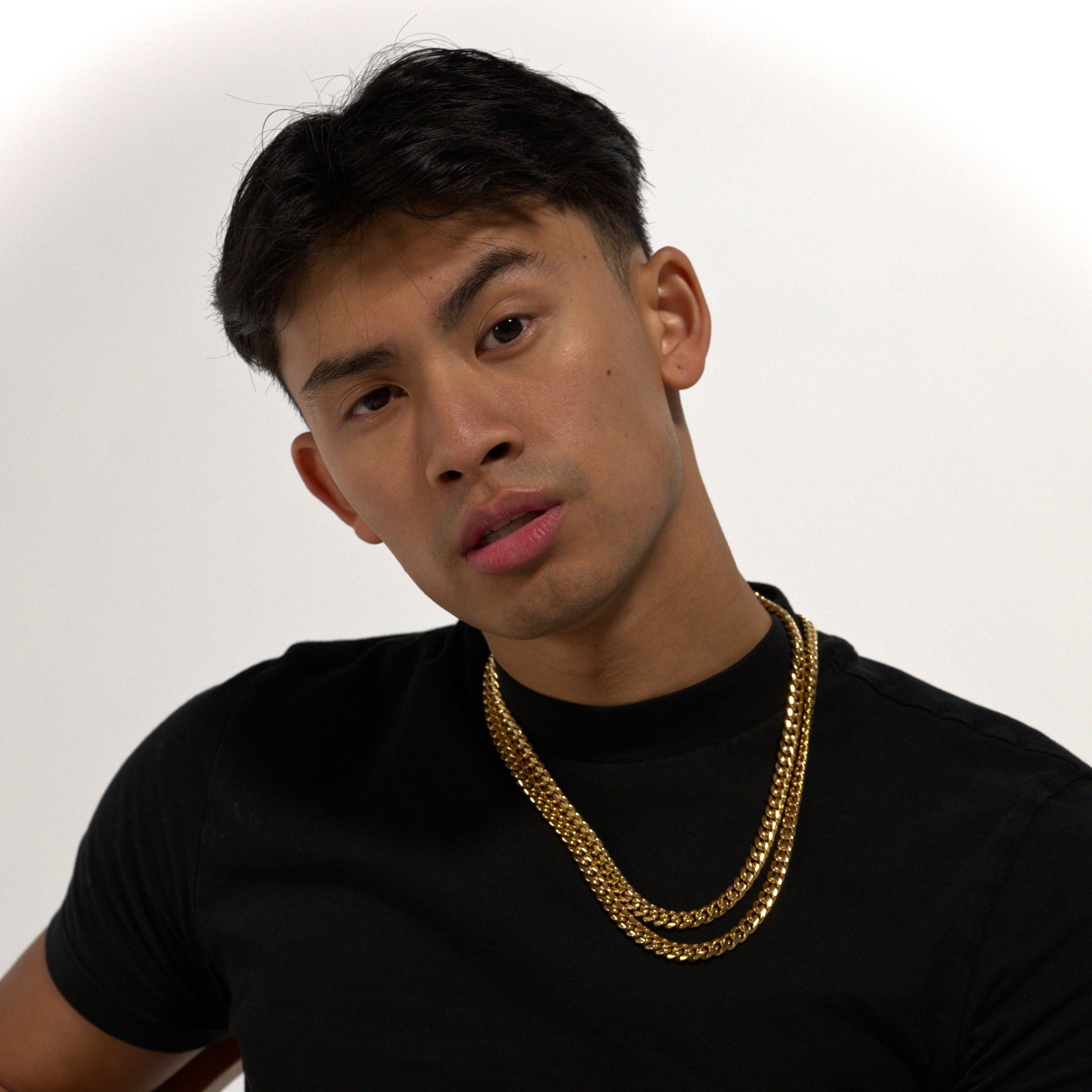 8mm Gold Cuban Chain Stainless Steel