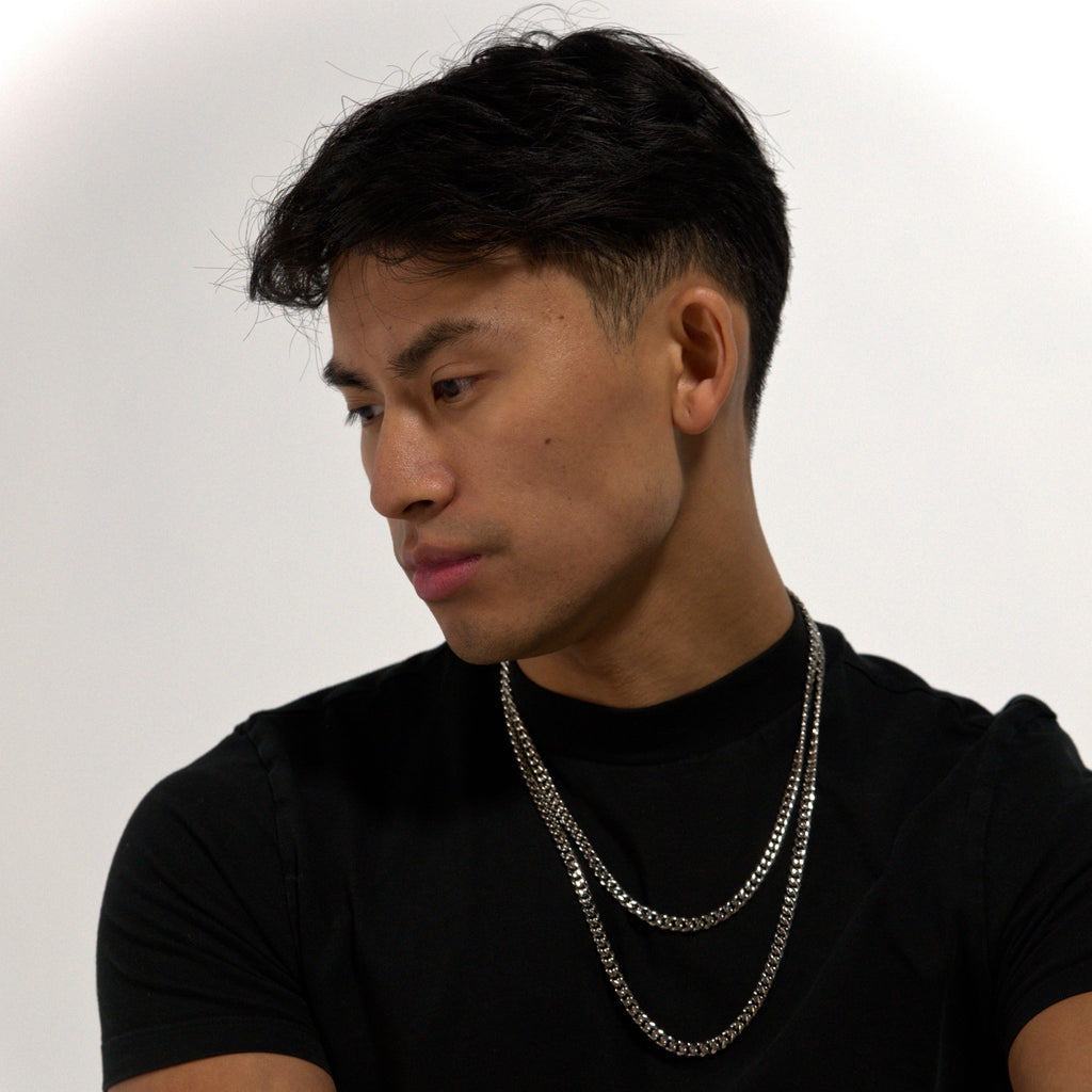 6mm Silver Micro Cuban Chain Stainless Steel