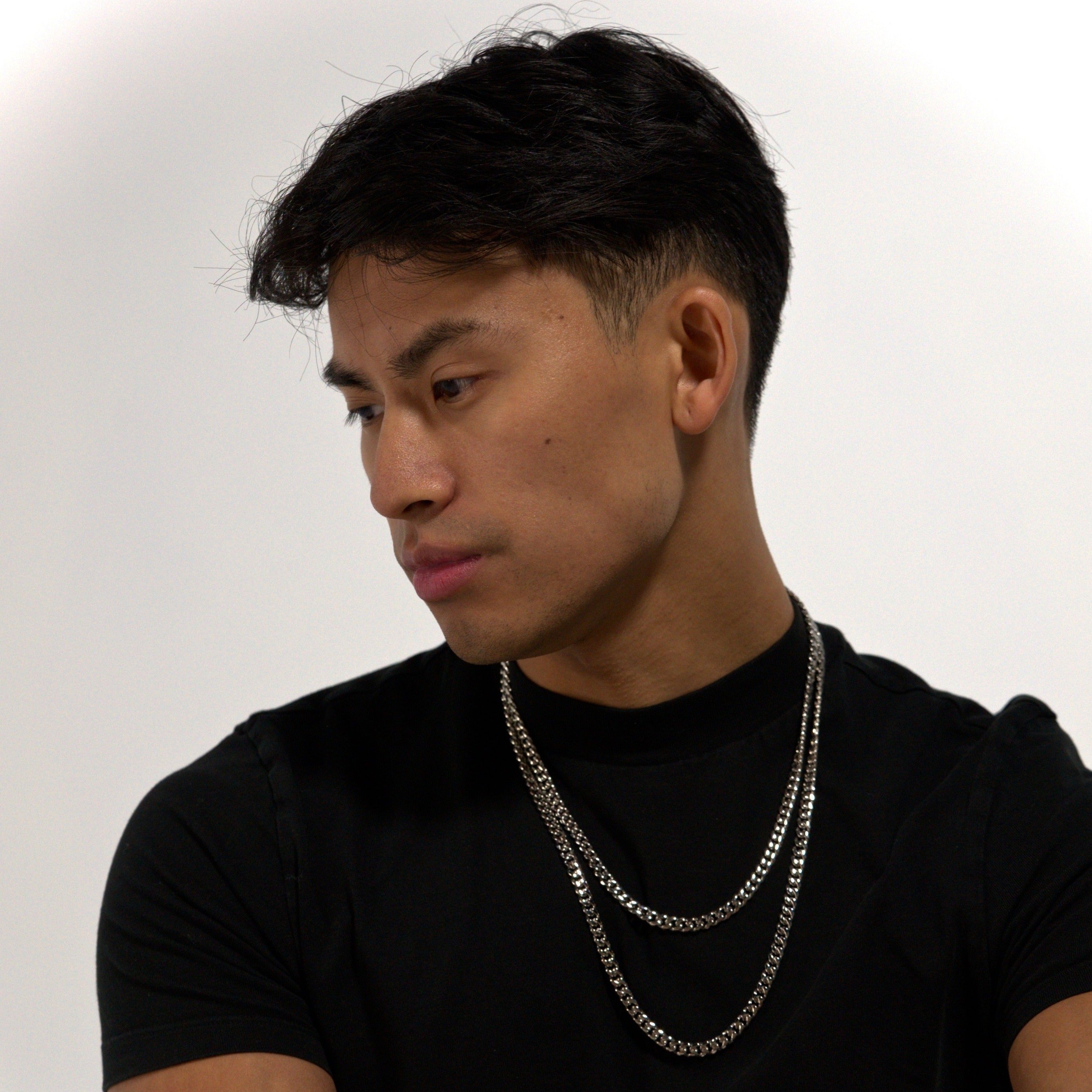 6mm Silver Micro Cuban Chain Stainless Steel