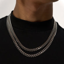 Load image into Gallery viewer, 8mm Silver Cuban Chain Stainless Steel
