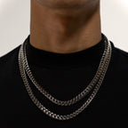 10mm Silver Franco Chain Stainless Steel