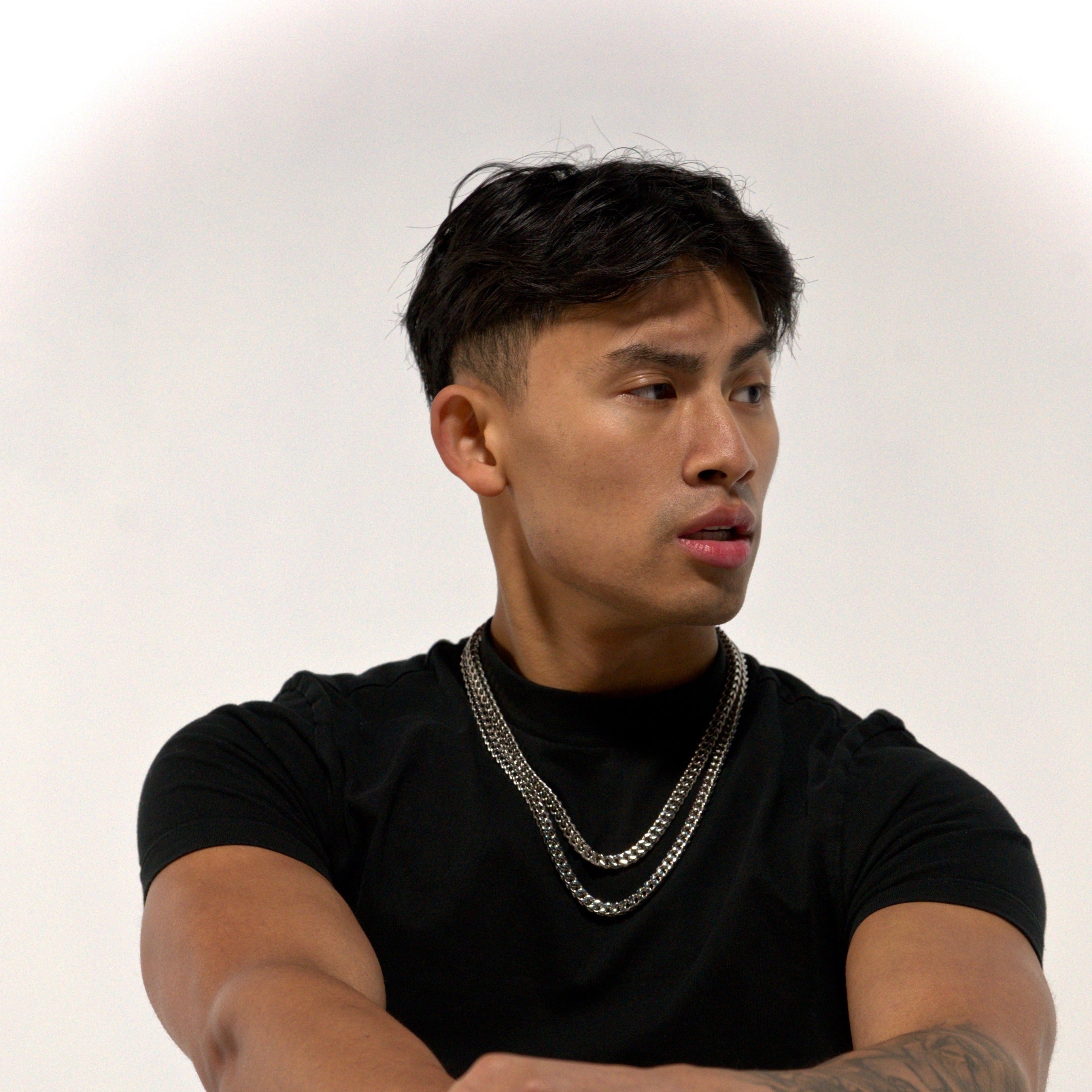 10mm Silver Franco Chain Stainless Steel