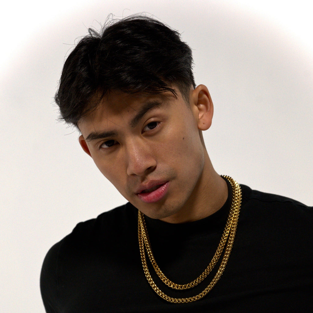 10mm Gold Franco Chain Stainless Steel