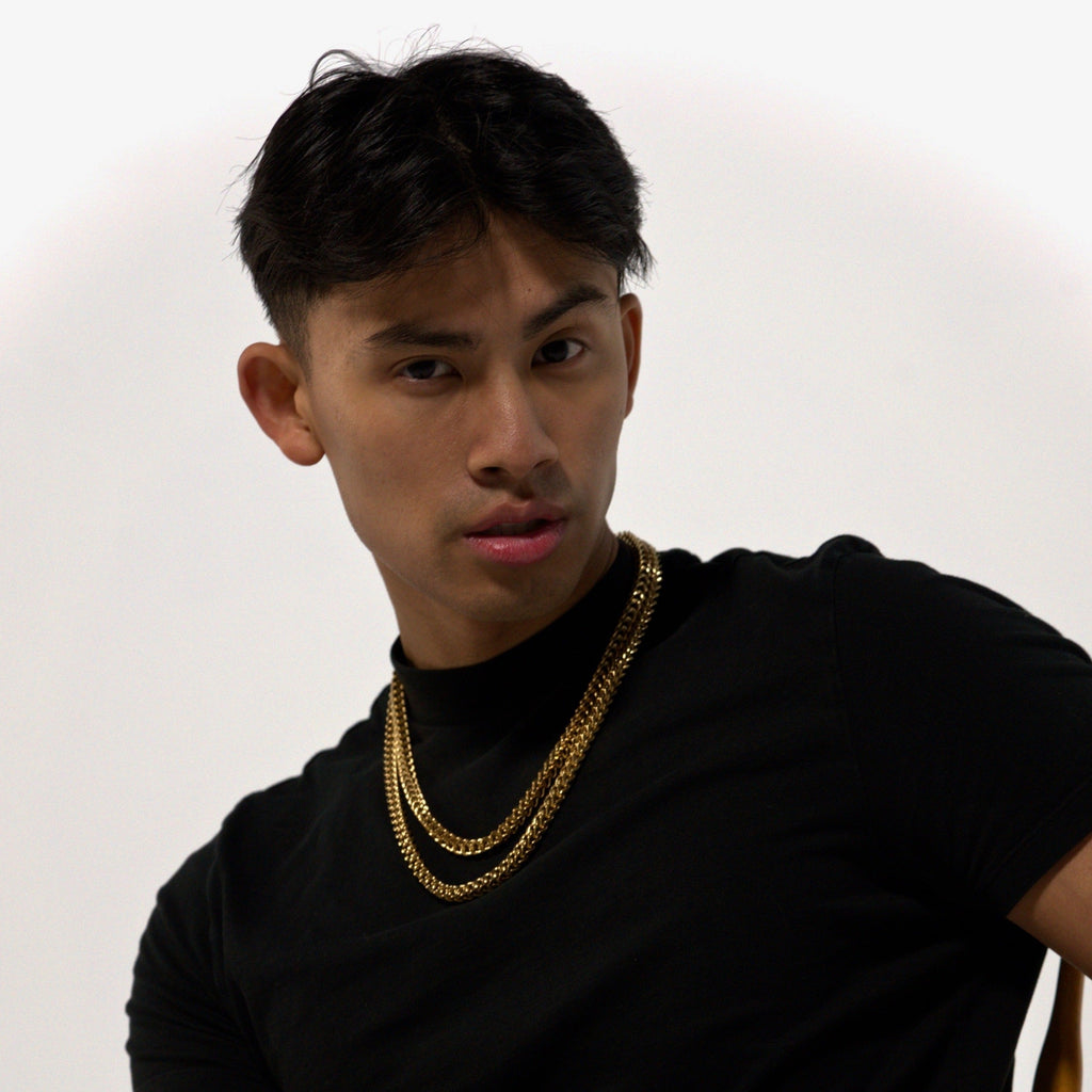 10mm Gold Franco Chain Stainless Steel