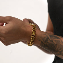 Load image into Gallery viewer, 12mm Gold Cuban Bracelet Stainless Steel
