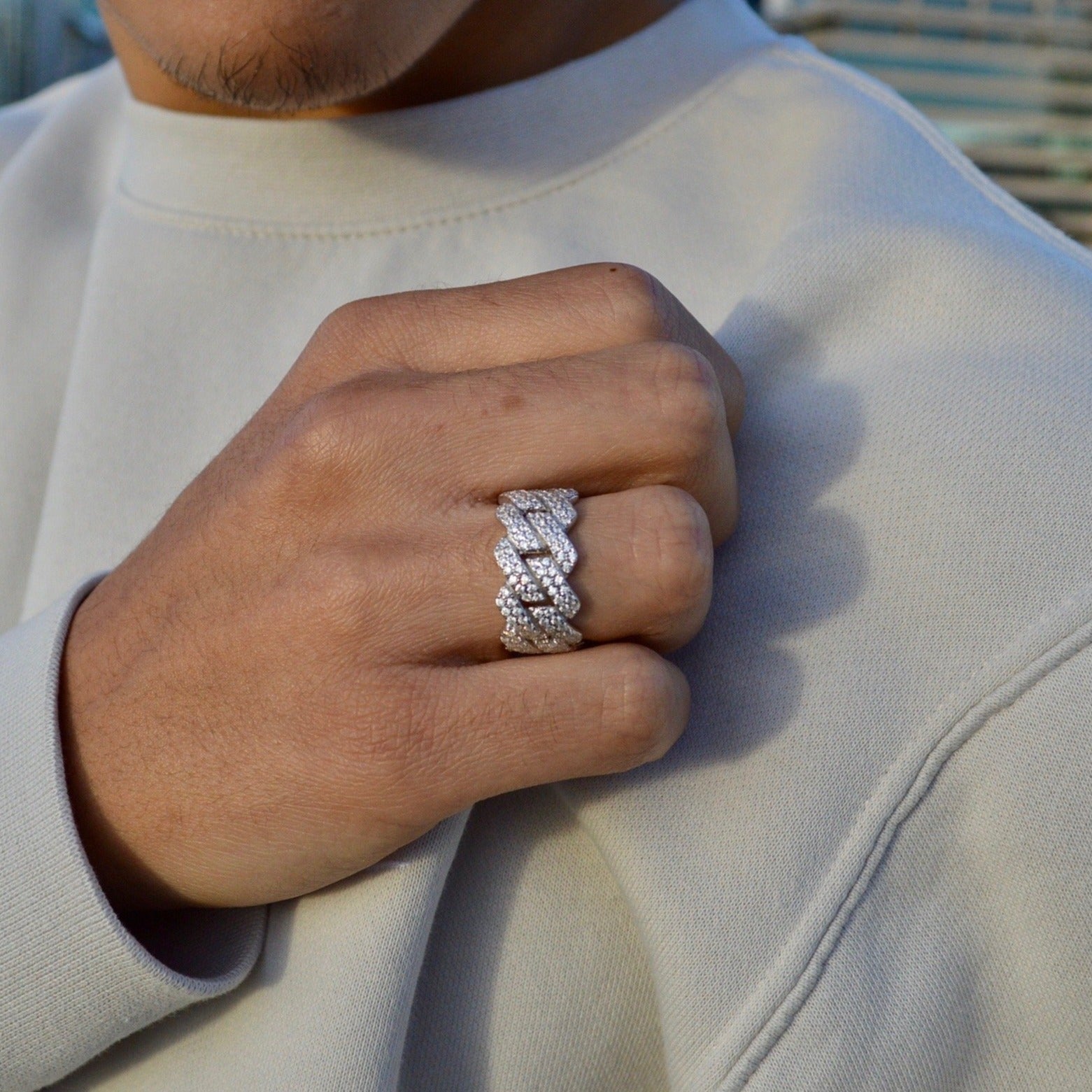 Cuban Band Ring 925 Sterling Silver