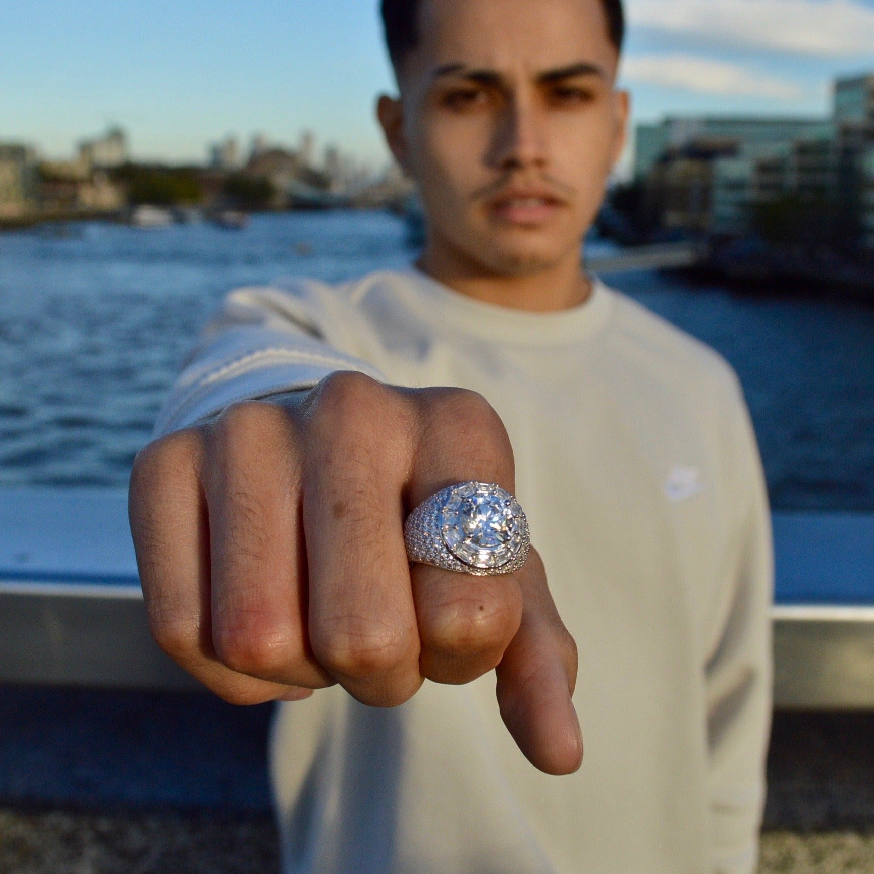 Solitaire Stone Ring 925 Sterling Silver