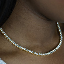 Load image into Gallery viewer, 4mm Round Gold Tennis Choker
