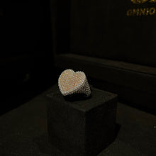 Load image into Gallery viewer, 2 Tone Heart Ring 925 Sterling Silver
