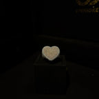 2 Tone Heart Ring 925 Sterling Silver