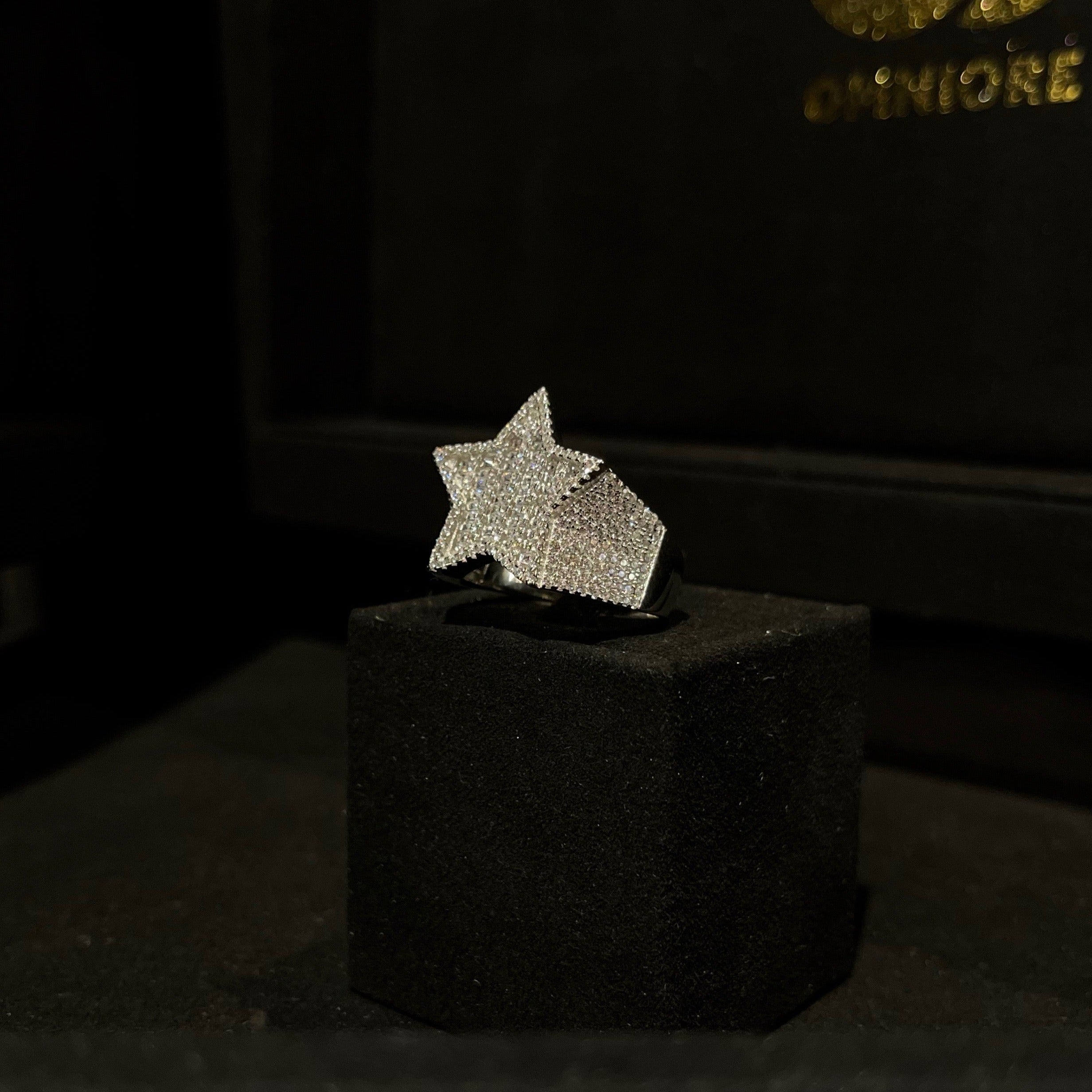 Baguette Star Ring 925 Sterling silver