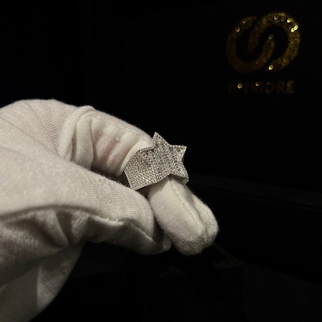 Baguette Star Ring 925 Sterling silver