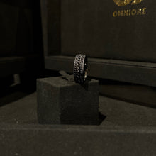 Load image into Gallery viewer, Black Stone Cuban Band Ring
