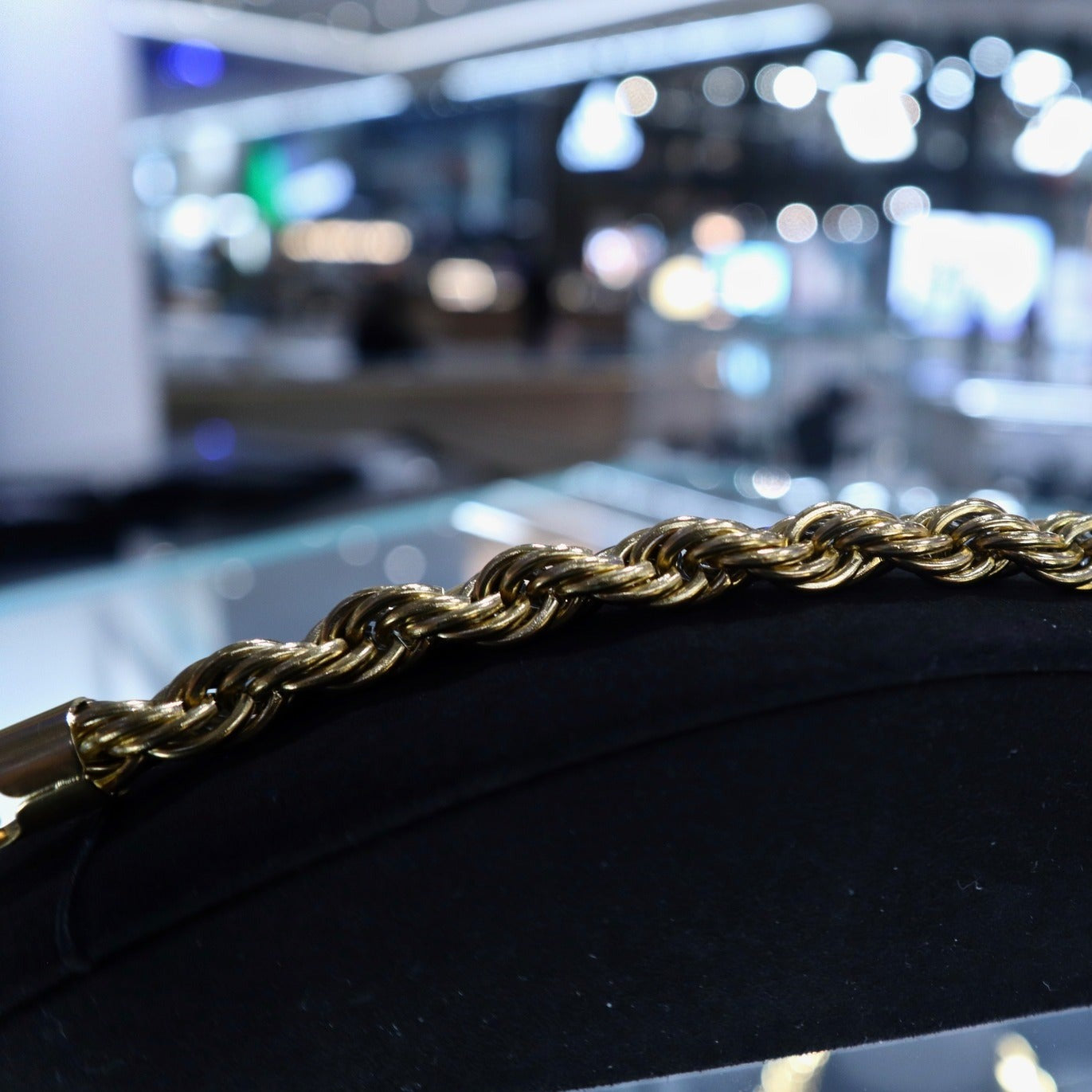 10mm Gold Rope Bracelet