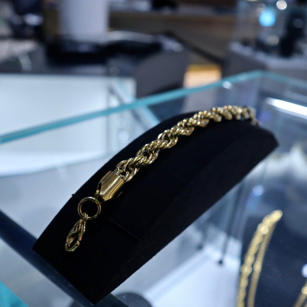 10mm Gold Rope Bracelet