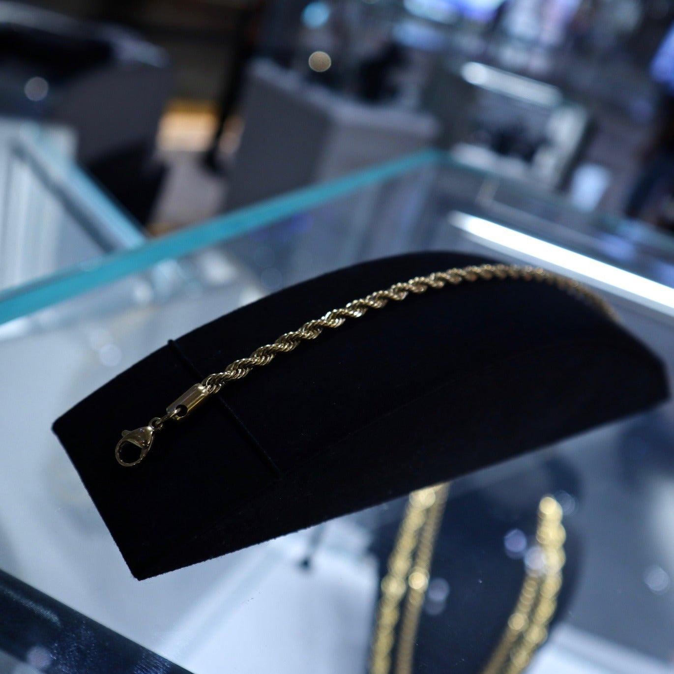 4mm Gold Rope Bracelet