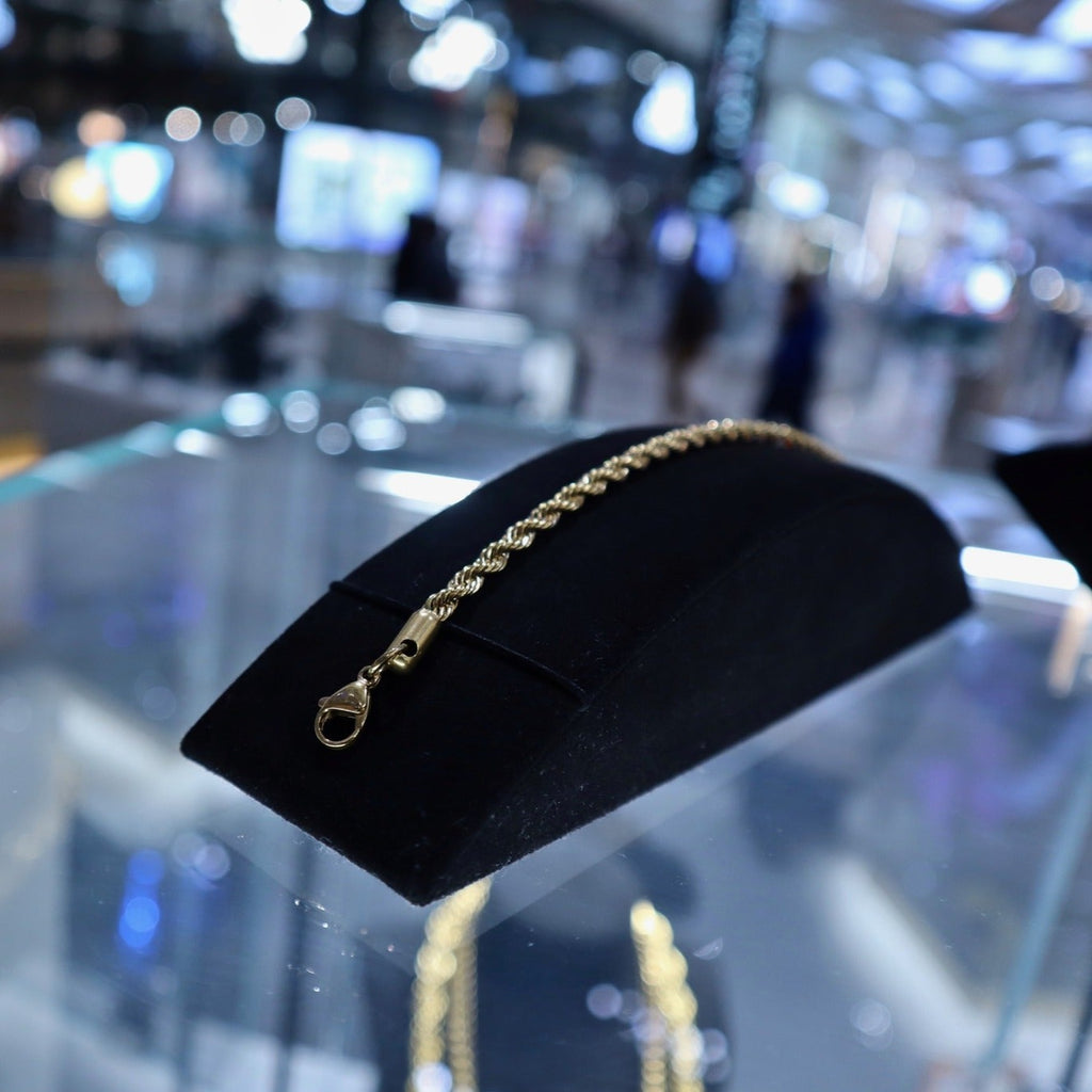 4mm Gold Rope Bracelet