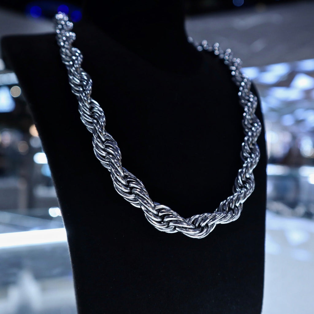 10mm Silver Rope Chain
