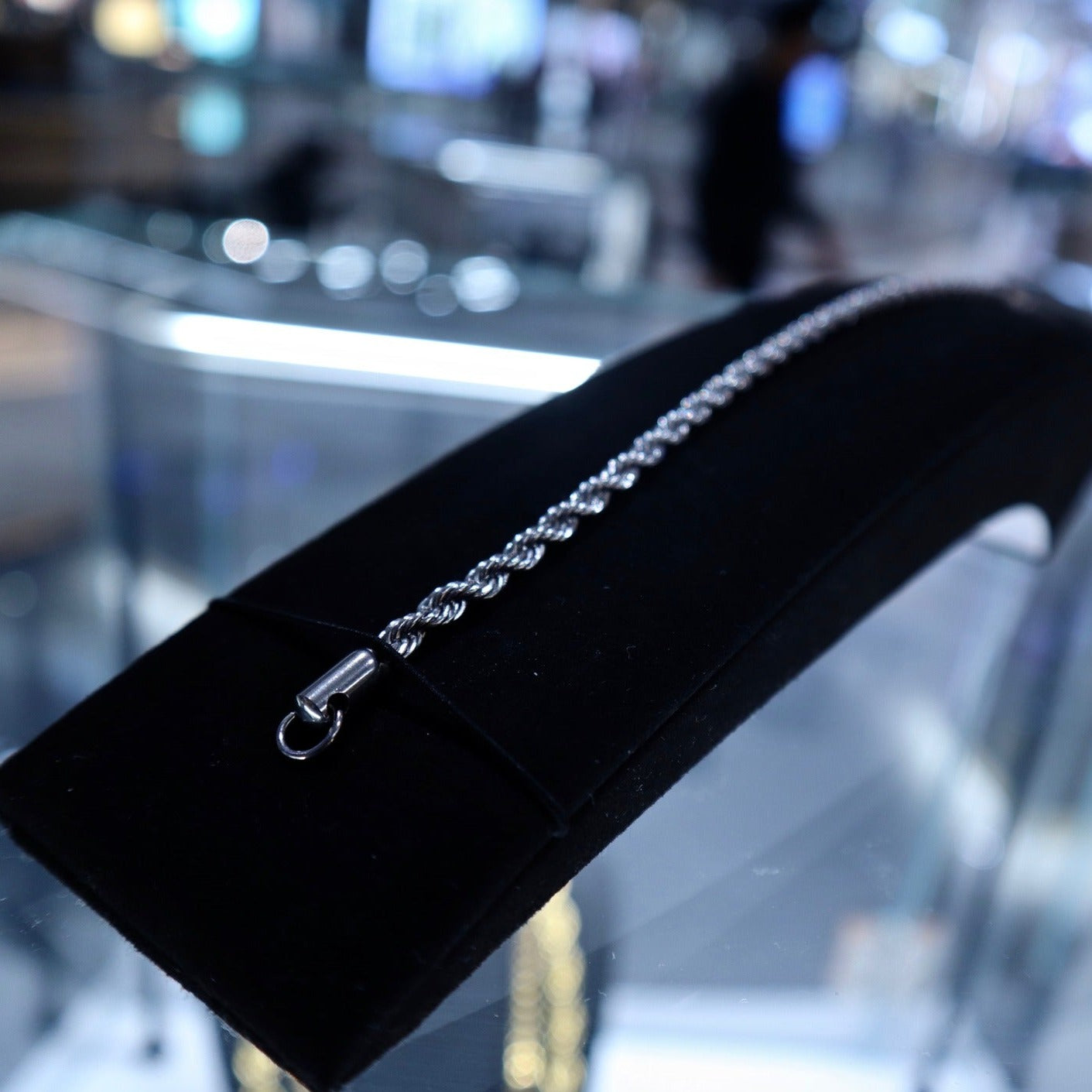 4mm Silver Rope Bracelet