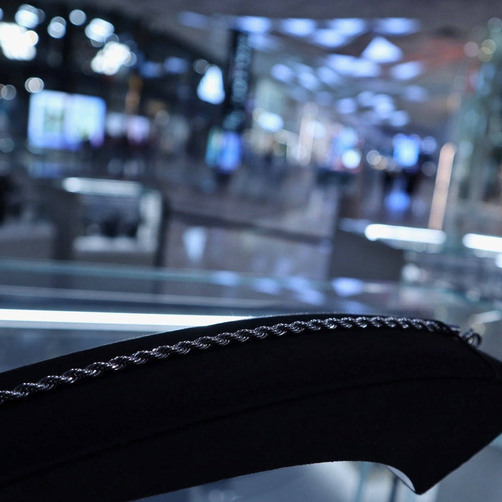 4mm Silver Rope Bracelet