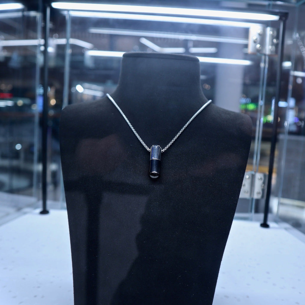 Black-Silver Capsule Pendant