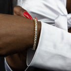 4mm Round Gold Tennis Bracelet