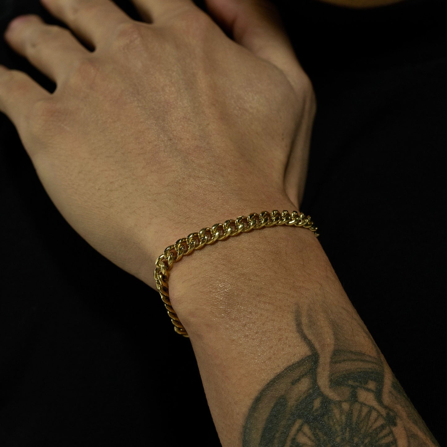 6mm Micro Gold Cuban Bracelet Stainless Steel