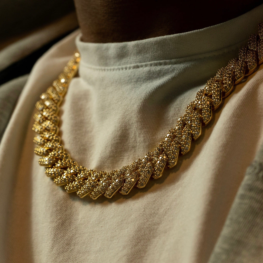 14mm Gold Prong Link Cuban Chain