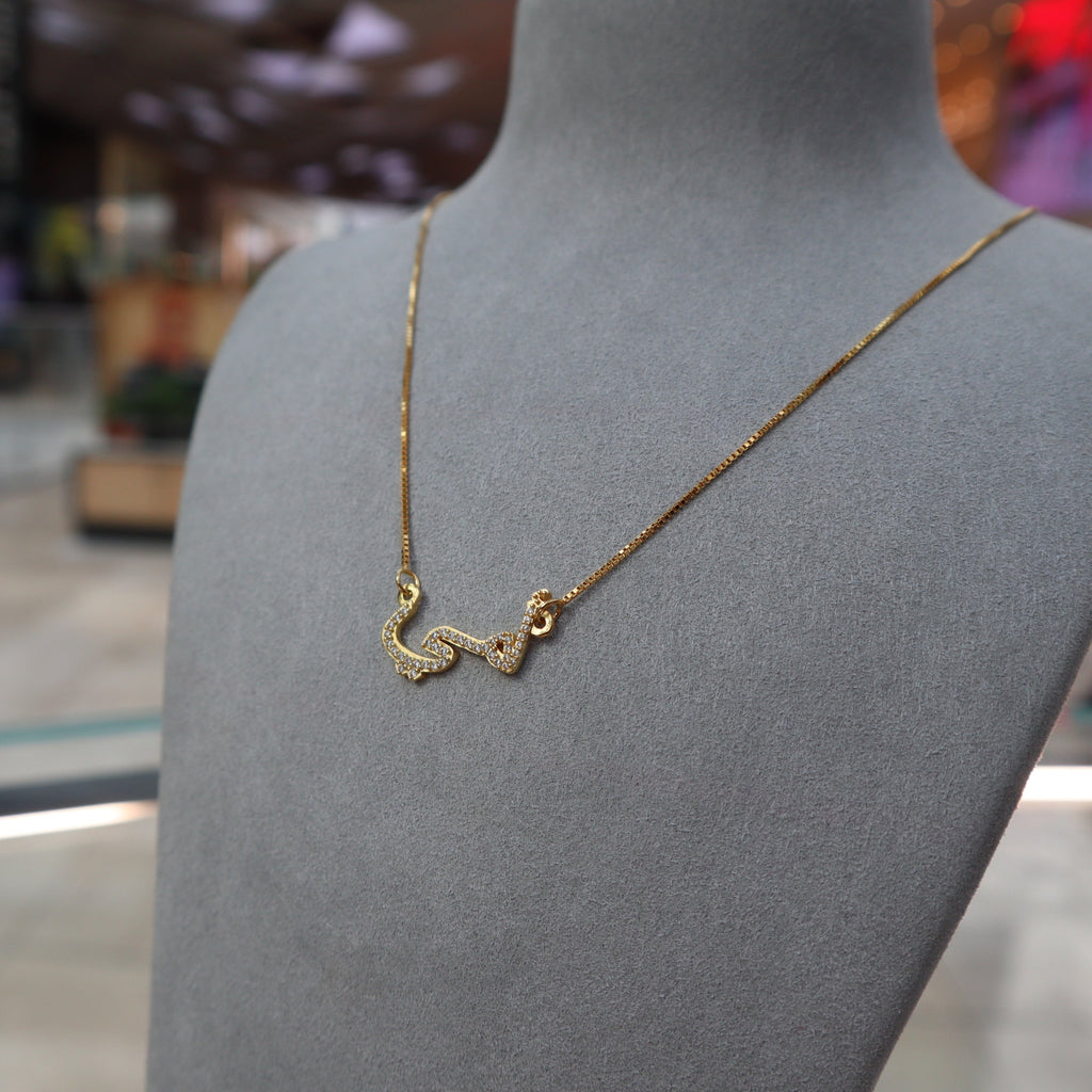 Arabic Font Iced Name Necklace Pendant