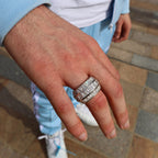 Baguette Band Ring 925 Sterling Silver