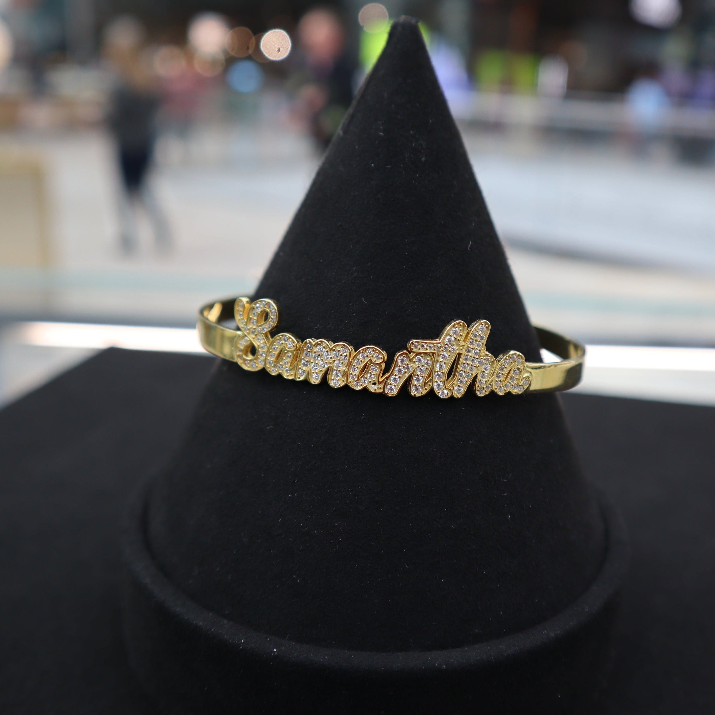 Iced English Name Bangle