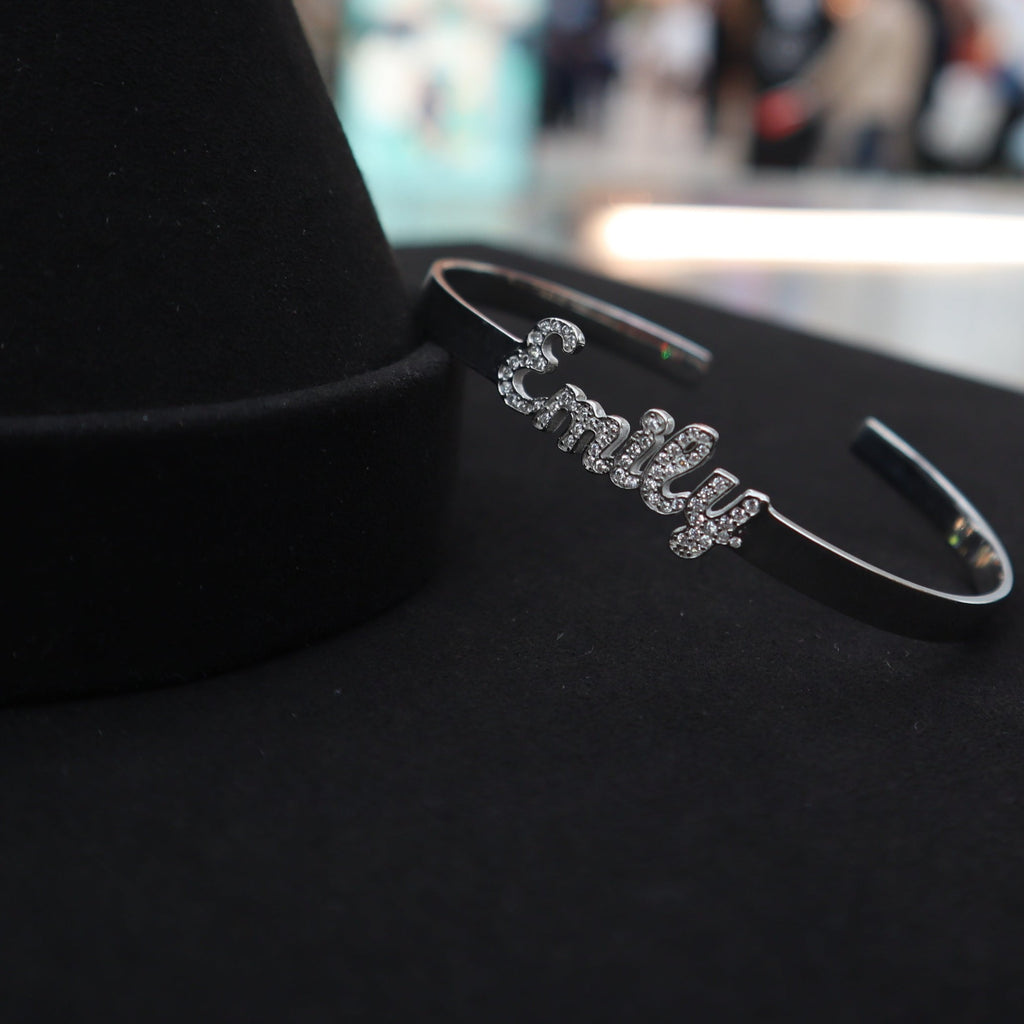 Iced English Name Bangle
