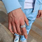 2 Row Tennis Ring 925 Sterling Silver