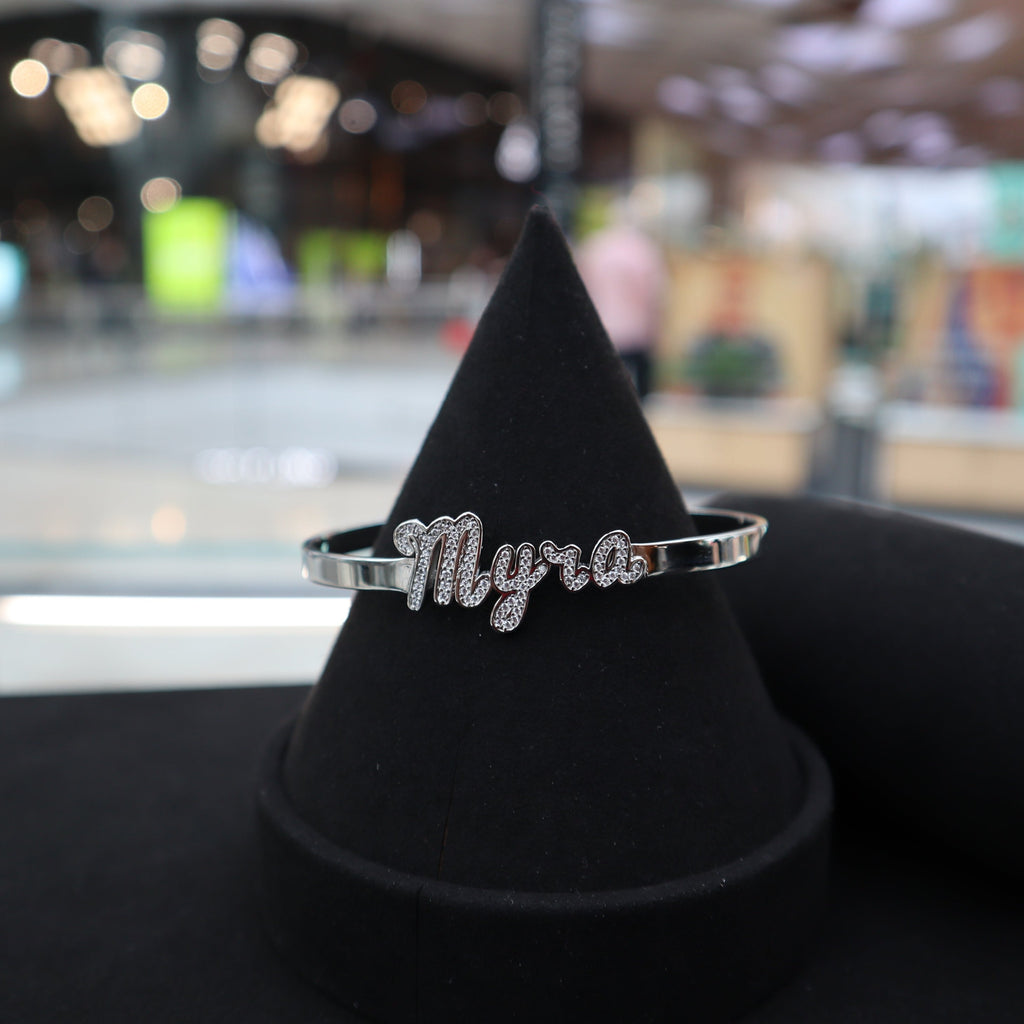Iced English Name Bangle