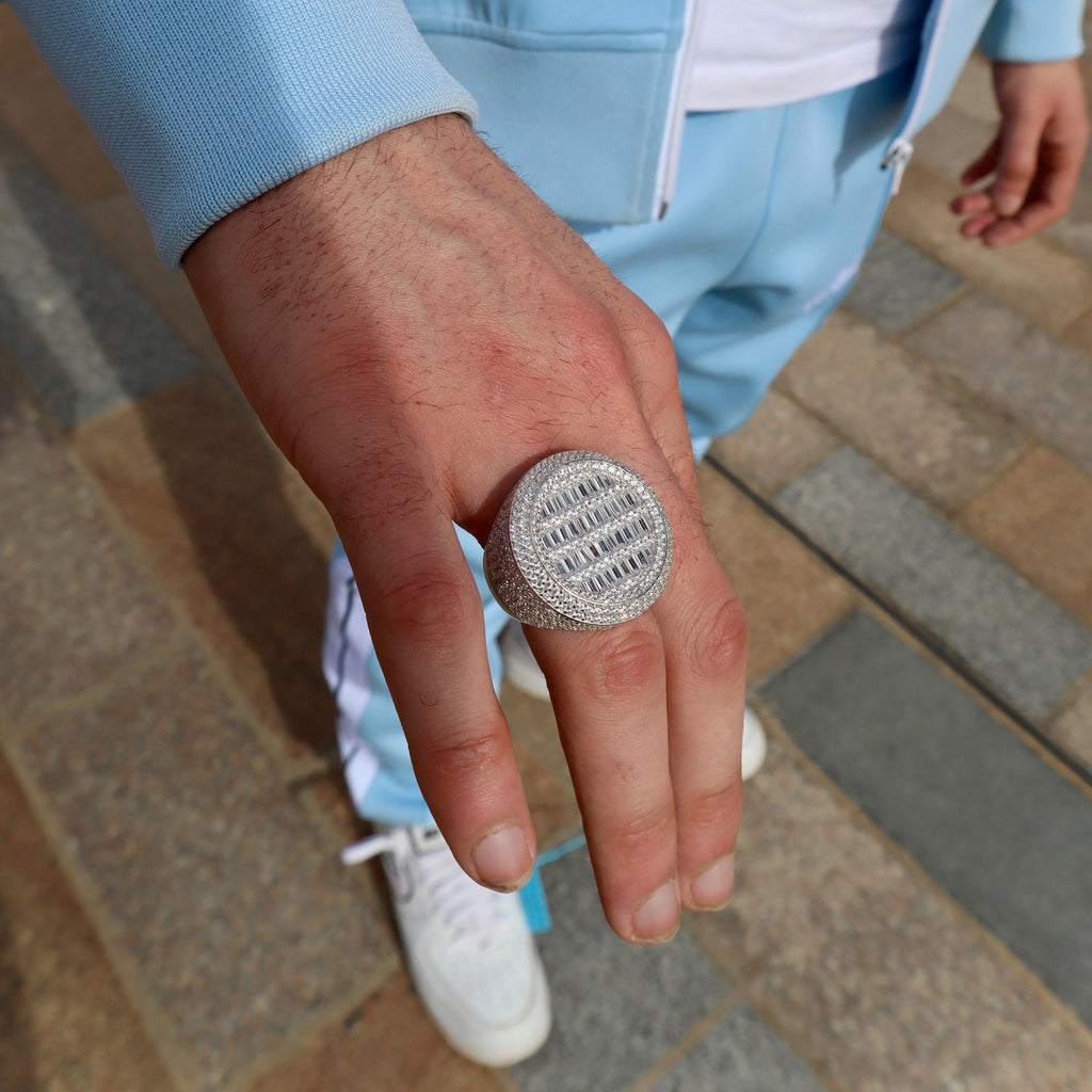 XL Baguette Set Ring 925 Sterling Silver