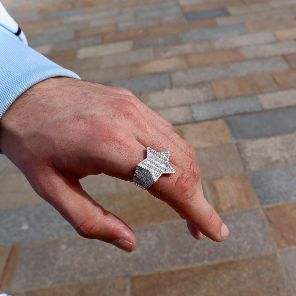 Baguette Star Ring 925 Sterling silver