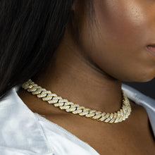 Load image into Gallery viewer, 14mm Gold Prong Ladies Choker
