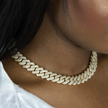 Load image into Gallery viewer, 14mm Gold Prong Ladies Choker
